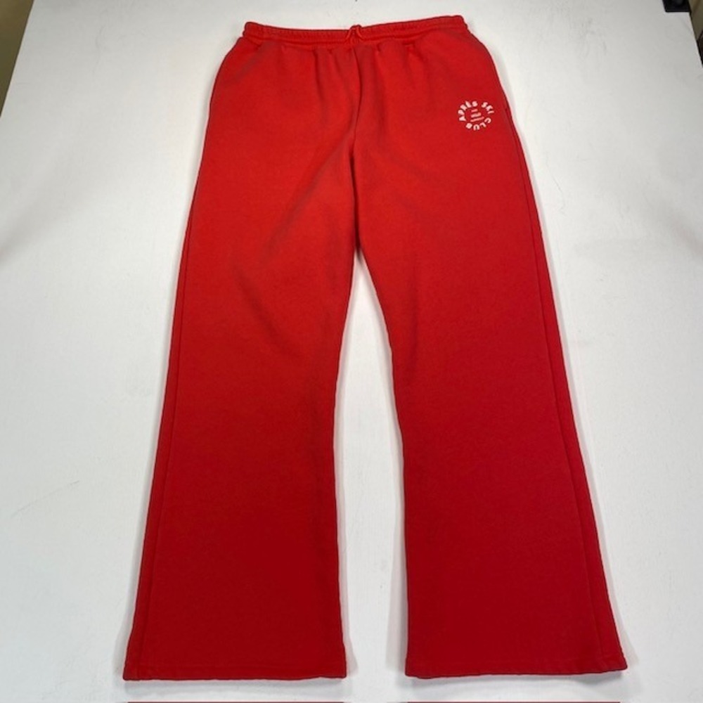 Wide Leg Sweatpants Size L Graphic Joggers Wilo The Label Apres Ski Club Red